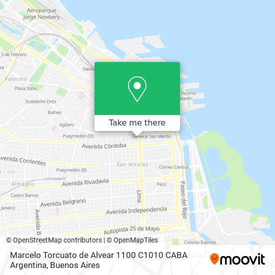 Marcelo Torcuato de Alvear 1100  C1010 CABA  Argentina map
