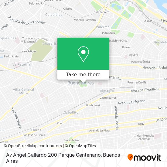 Av  Angel Gallardo 200   Parque Centenario map