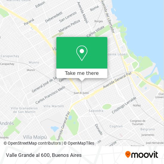 Valle Grande al 600 map