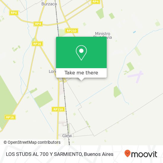 LOS STUDS AL 700 Y SARMIENTO map