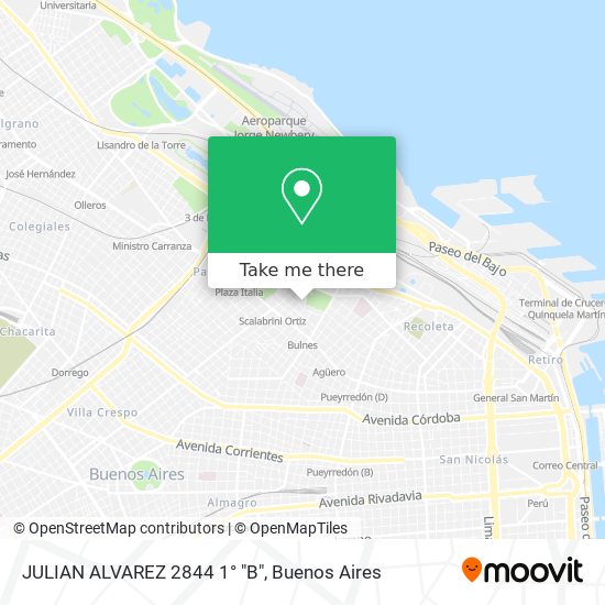 JULIAN ALVAREZ 2844 1° "B" map