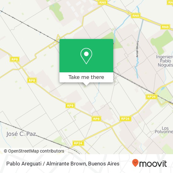 Pablo Areguati / Almirante Brown map