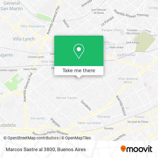 Marcos Sastre al 3800 map