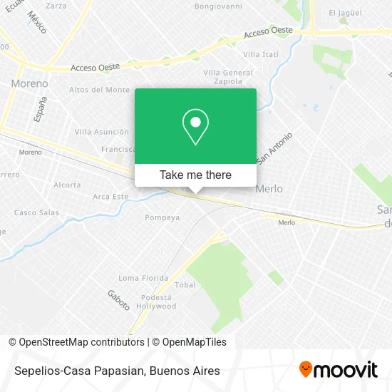 Sepelios-Casa Papasian map