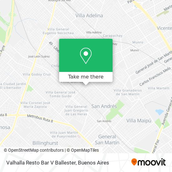 Mapa de Valhalla Resto Bar V Ballester