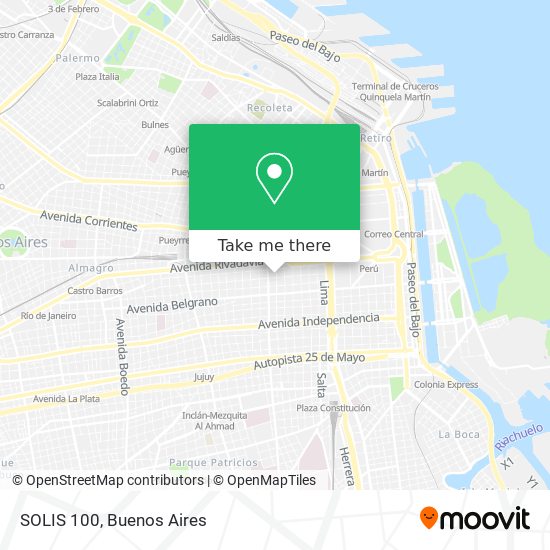 Mapa de SOLIS 100