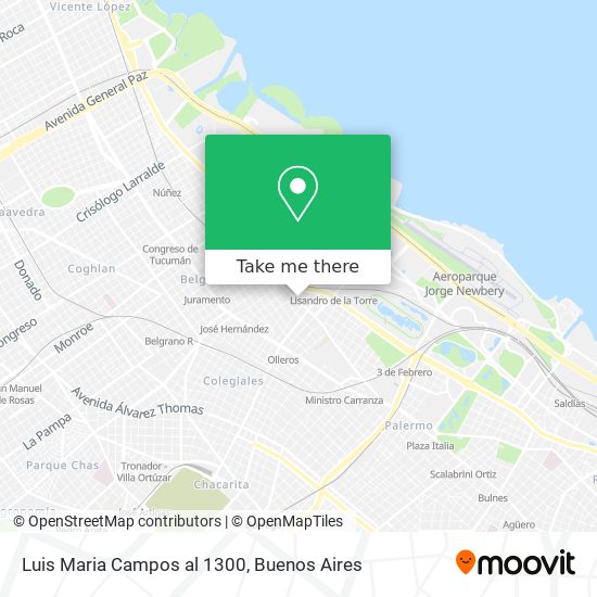 Luis Maria Campos al 1300 map