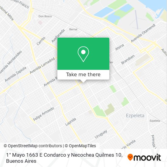 1° Mayo 1663  E Condarco y Necochea  Quilmes 10 map