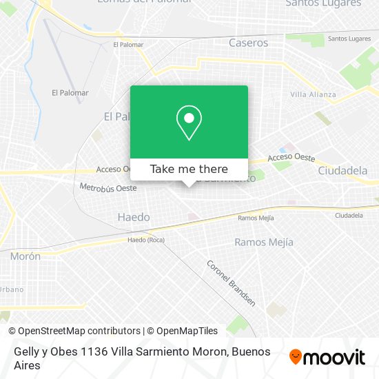 Gelly y Obes 1136   Villa Sarmiento   Moron map