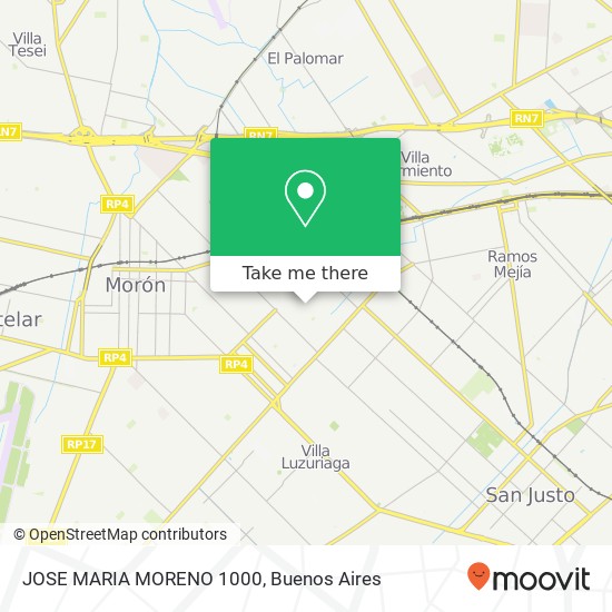 Mapa de JOSE MARIA MORENO 1000