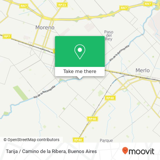 Mapa de Tarija / Camino de la Ribera