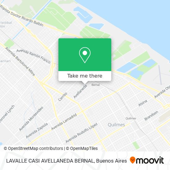 Mapa de LAVALLE CASI AVELLANEDA   BERNAL