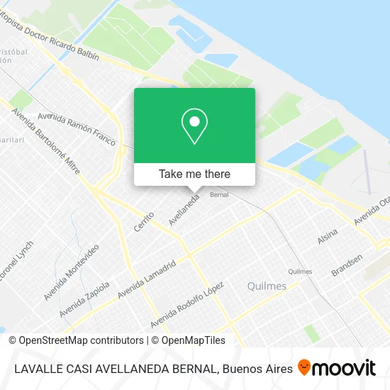 Mapa de LAVALLE CASI AVELLANEDA   BERNAL