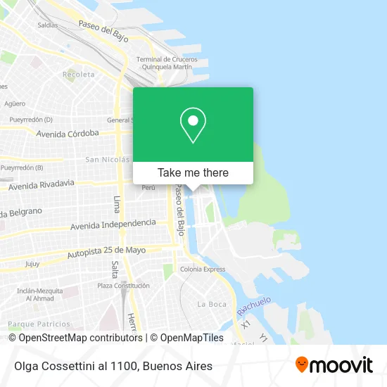 Mapa de Olga Cossettini al 1100