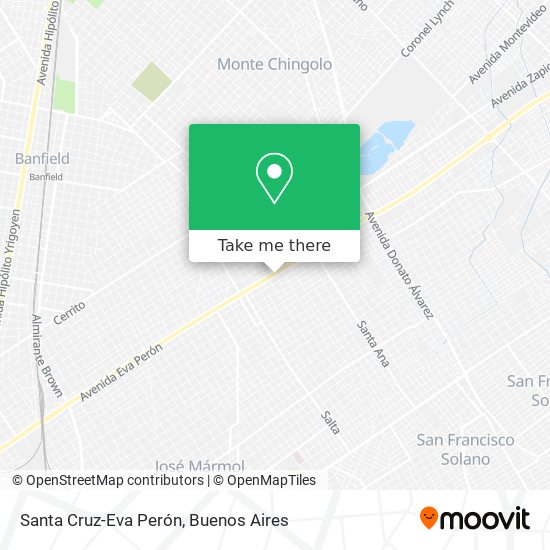 Santa Cruz-Eva Perón map