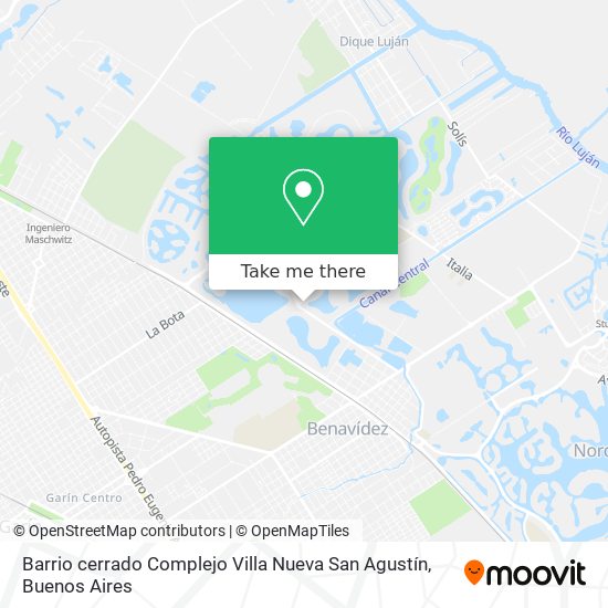 Barrio cerrado Complejo Villa Nueva   San Agustín map