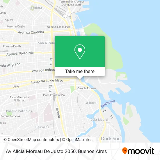 Av  Alicia Moreau De Justo 2050 map