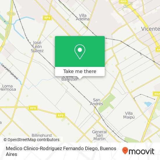 Medico Clinico-Rodríguez Fernando Diego map