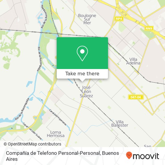 Compañía de Telefono Personal-Personal map