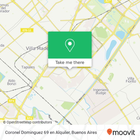 Coronel Dominguez 69 en Alquiler map