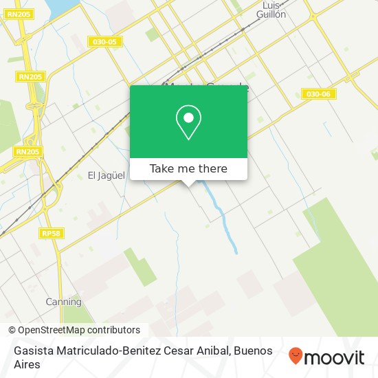 Gasista Matriculado-Benitez Cesar Anibal map