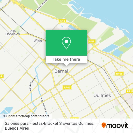 Salones para Fiestas-Bracket S Eventos Quilmes map