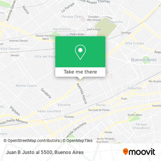Juan B Justo al 5500 map