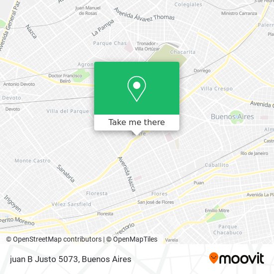 juan B Justo 5073 map