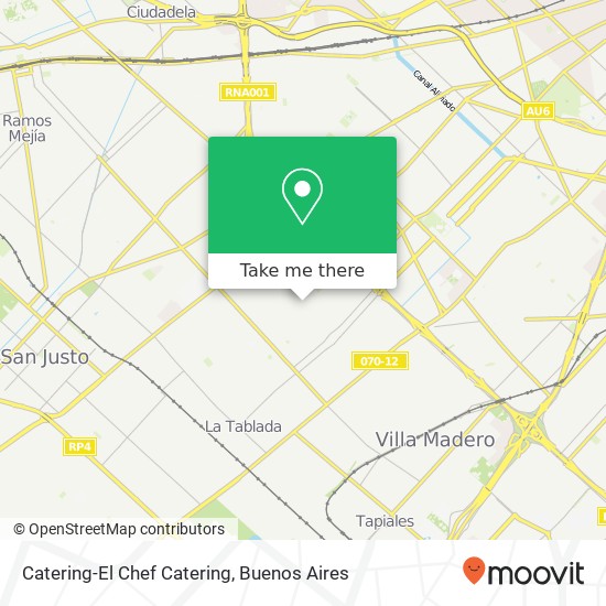 Mapa de Catering-El Chef Catering