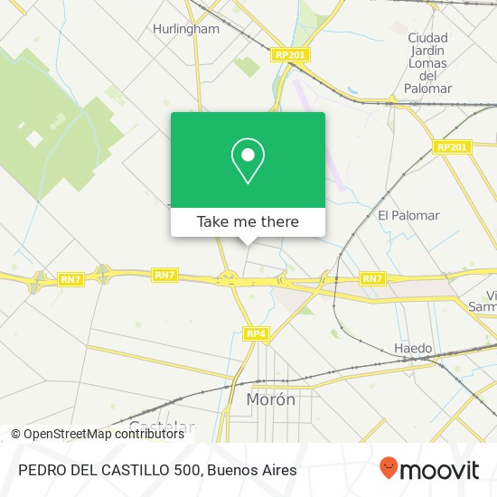 PEDRO DEL CASTILLO 500 map