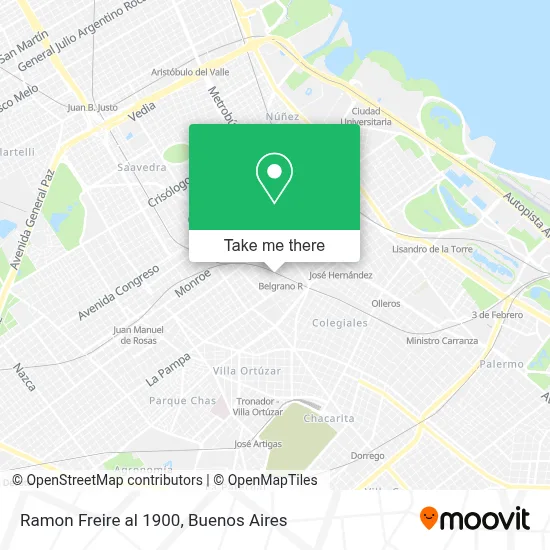 Ramon Freire al 1900 map