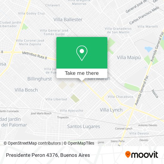 Presidente Peron 4376 map