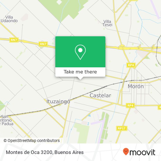 Montes de Oca 3200 map