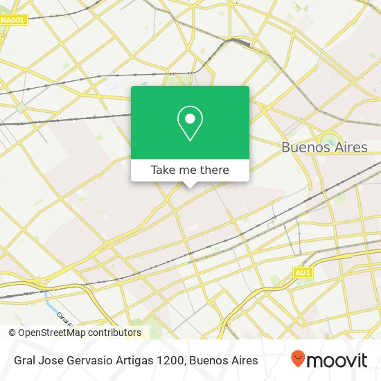 Gral Jose Gervasio Artigas 1200 map