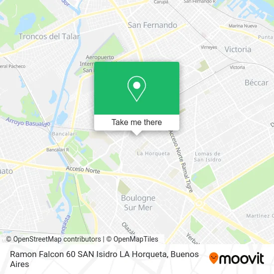 Ramon Falcon 60 SAN Isidro LA Horqueta map