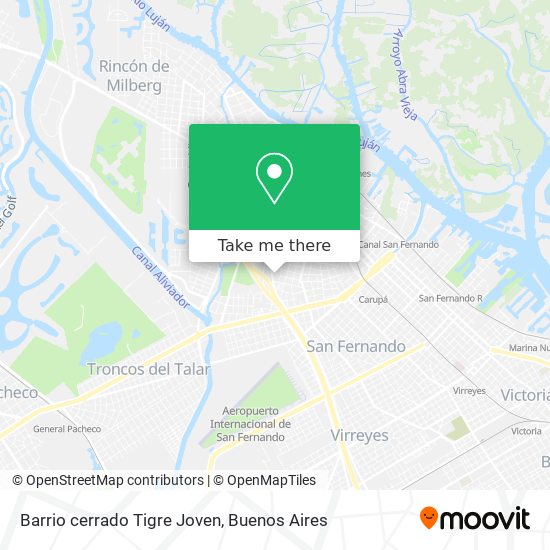 Barrio cerrado Tigre Joven map