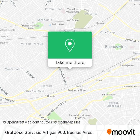 Mapa de Gral  Jose Gervasio Artigas 900
