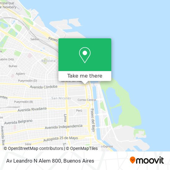 Av  Leandro N  Alem 800 map
