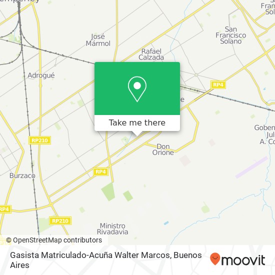 Gasista Matriculado-Acuña Walter Marcos map