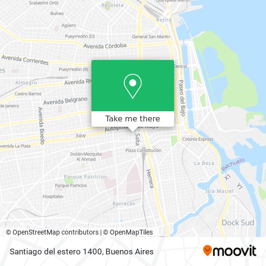Santiago del estero 1400 map