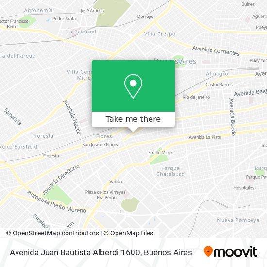 Avenida Juan Bautista Alberdi 1600 map