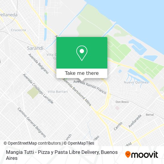 Mangia Tutti - Pizza y Pasta Libre Delivery map