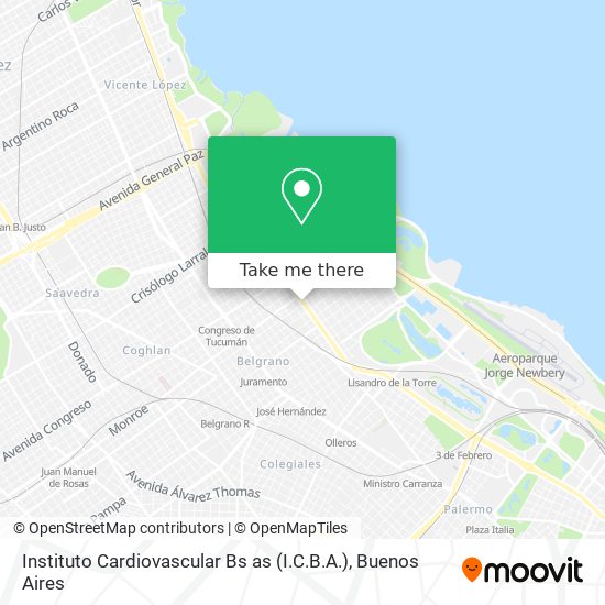 Mapa de Instituto Cardiovascular Bs as (I.C.B.A.)