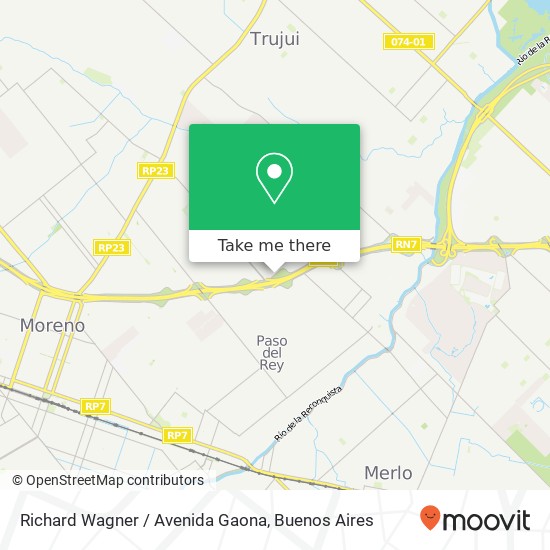Mapa de Richard Wagner / Avenida Gaona