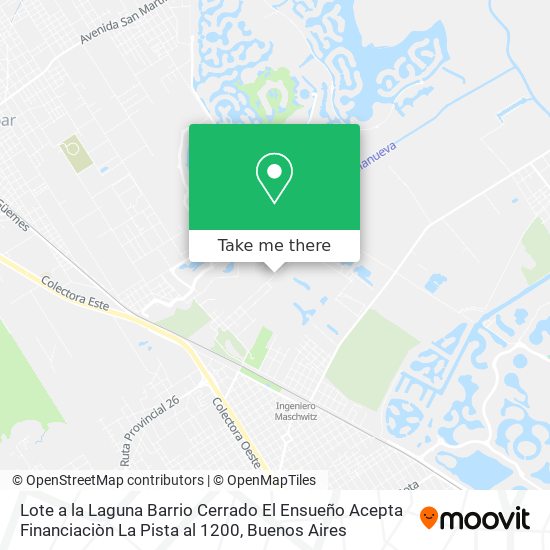 Lote a la Laguna Barrio Cerrado El Ensueño  Acepta Financiaciòn  La Pista al 1200 map