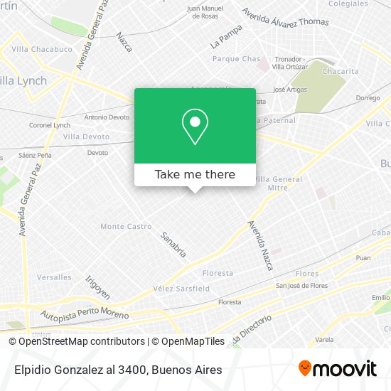 Elpidio Gonzalez al 3400 map