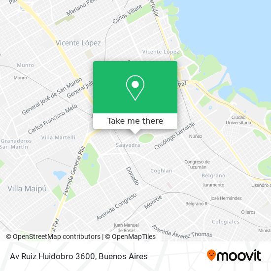 Mapa de Av  Ruiz Huidobro 3600