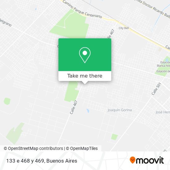 Mapa de 133 e  468 y 469