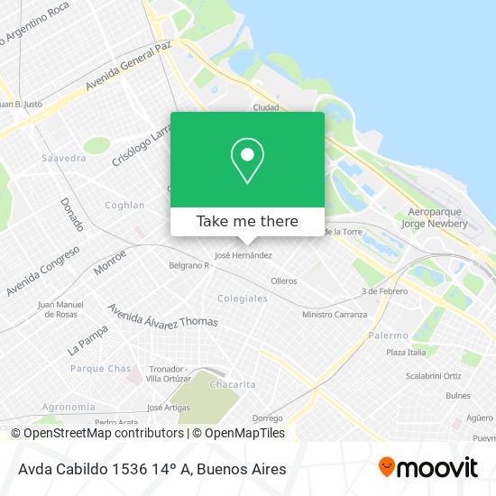 Mapa de Avda  Cabildo 1536  14º A