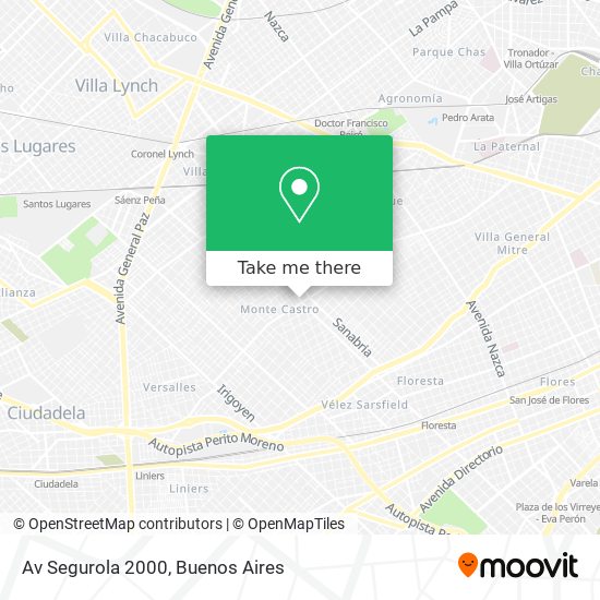Mapa de Av Segurola 2000